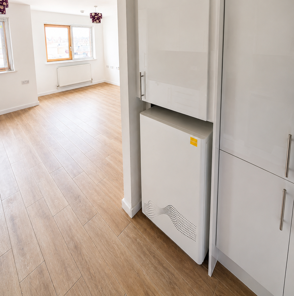 tepeo heat battery boiler in a flat