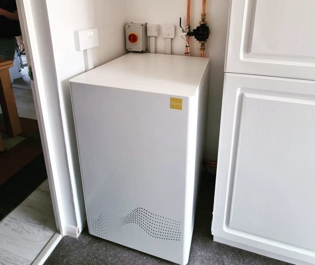 zeb tepeo heat battery boiler in situ