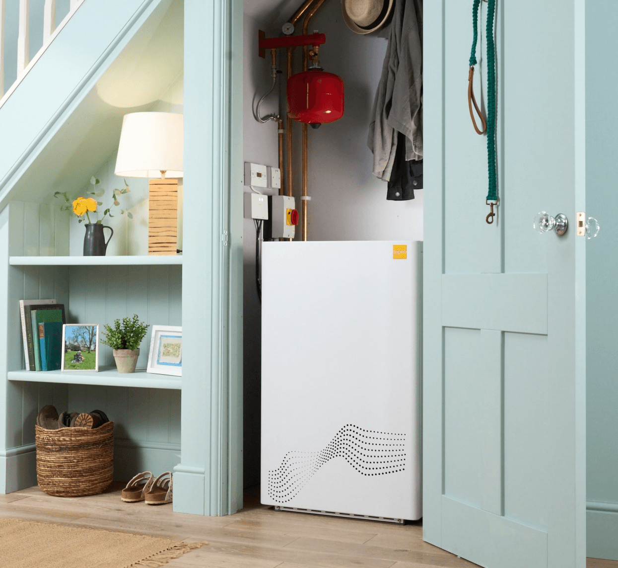 tepeo heat battery boilder under stairs
